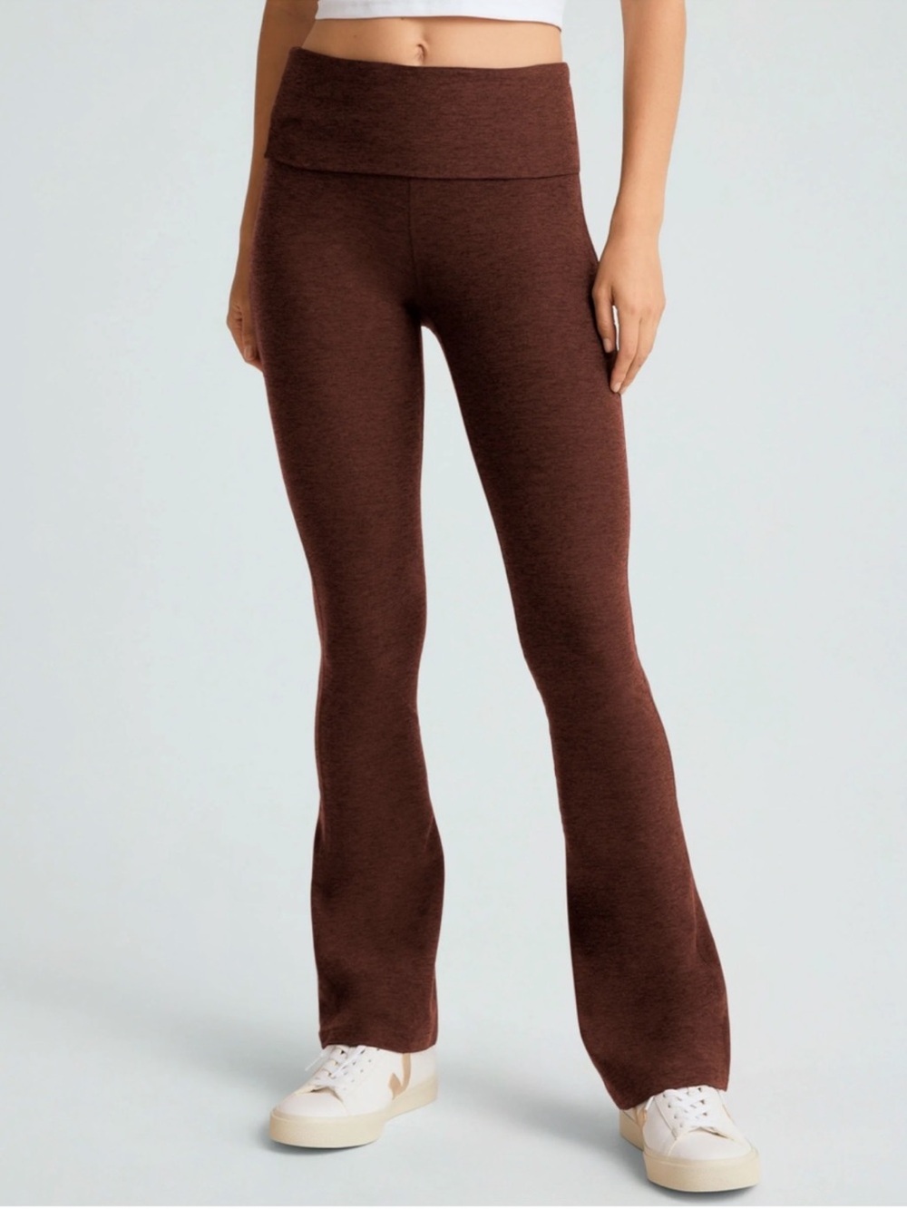 Beyond Yoga Foldover Practice Pant Medium Brown